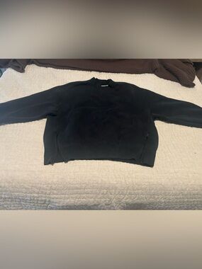 Nike Black Women's Zip-Pocket Pullover Sweatshirt